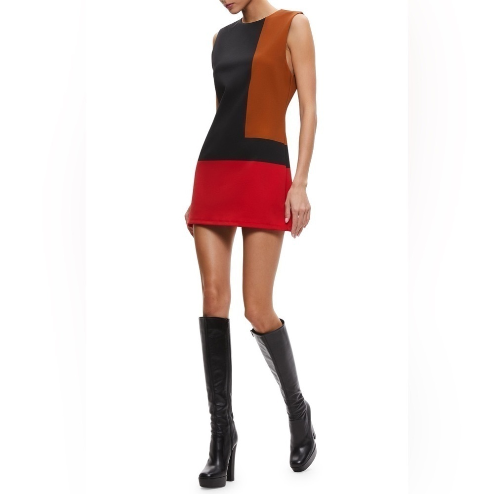 Alice & Olivia Colorblock Mini Dress